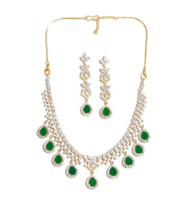 Swan Pendant Pearl <b>Necklace</b> Set 22K Gold Plated Ruby Pink CZ Vintage Bridal Indian Wedding <b>Statement</b> <b>Necklace</b> for Women & Unisex - Product Image 3