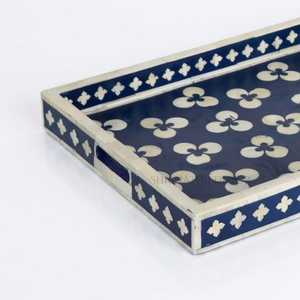 Luxury Handcrafted Polished Bone Inlay Storage <b>Tray</b> Elegant Decorative Organizer for Vanity, Coffee <b>Table</b>, Bathroom & Home decor - Product Image 4
