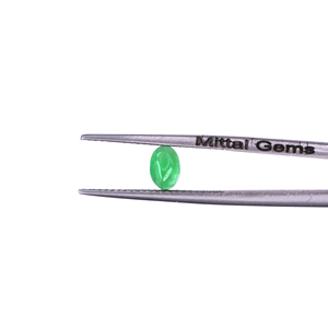 Esmeraldas naturales de Zambia calibradas en forma ovalada de 4x6 mm, cabujones sueltos de esmeralda natural para la fabricación de joyas, listas para usar. - Product Image 2
