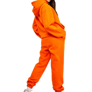 Survêtement élégant et léger pour femme grande taille automne/hiver, broderie appliquée, logo personnalisé, 100 % coton, facile à laver, usage quotidien - Product Image 4