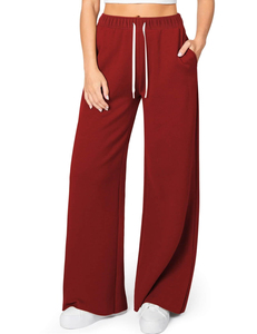 Pantalones Anchos Personalizados OEM para Mujer, Pantalones Casuales de Cintura Alta, Pantalones Acampanados para Mujer - Product Image 3