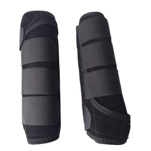 Durable Protective Luxury PU Leather Stainless Steel Horse Leg Protectors <b>Brushing</b> <b>Boots</b> Training Daily Riding 60x80x90cm - Product Image 3