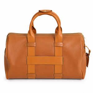Sac de voyage pliable vintage en cuir véritable de haute qualité, grande capacité, sac de sport pour le week-end, sac de transport pour les voyages en plein air - Product Image 1