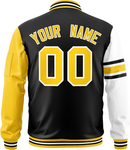 Vestes universitaires pour hommes HOOD CREW, manches en simili cuir, style Letterman, veste de baseball pour garçons, personnalisable, vente en gros - Product Image 2