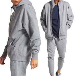 Ensemble de survêtement polaire décontracté pour homme, collection hiver, personnalisable, deux pièces, en polyester, respirant et anti-transpiration – Vente chaude - Product Image 1