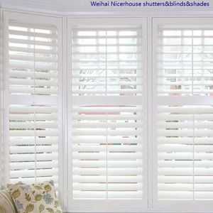 Volets de café en <span class=keywords><strong>bois</strong></span> et PVC - Stores de fenêtre sur mesure sans tige de commande frontale et installation facile en DIY <span class=keywords><strong>pour</strong></span> l'intérieur - Product Image 6