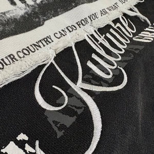 Sudadera con Capucha Personalizada para Hombre, de Alta Calidad, Estilo Desgastado, Ligeramente Lavada, con Parches Bordados, 100% Algodón, para Invierno - Product Image 3