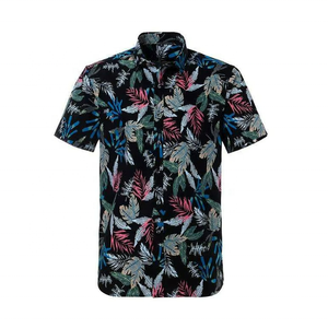 เสื้อเชิ้ตผู้ชายฮาวาย แขนสั้น ผ้าโพลีเอสเตอร์ทอลายดอกไม้ สไตล์ลำลอง ติดกระดุม สำหรับฤดูร้อนและชายหาด - Product Image 6
