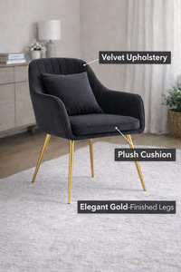 Soft Upholstered Rocking Chair with Armrests for Living Room Bedroom Outdoor Villa Workshop Home Office - Product Image 6