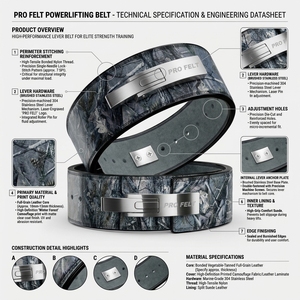 Heavy Duty Weightlifting Adjustable Stainless Steel Buckle for Powerlifting Fitness Training All Over Printed Camo Design <b>Belt</b> - Product Image 2