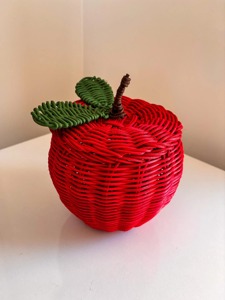 Cesta de Mimbre para Manzanas, Hecha a Mano, Natural, Cestas de Almacenamiento Hechas a Mano, Mimbre Natural, Moderna, Multifuncional, Hecha en Vietnam - Product Image 1