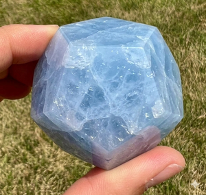 Dodecaedro de Calcita Azul Natural, Piedra de Cristal Geométrica, Dodecaedro de Ágata, Gema Curativa, Venta al por Mayor - Product Image 2