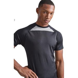 Camisetas de Gimnasio Personalizadas OEM para Hombre, Cuello Redondo, Corte Ajustado, 100% Poliéster, Manga Corta, Lisas, Largas, para Entrenamiento - Product Image 4