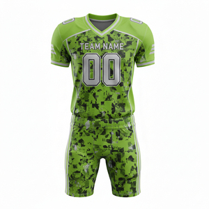 Uniforme de Fútbol Americano Personalizable al Por Mayor, Conjunto de Camiseta y Pantalones Cortos con Posición para Logotipo Frontal - Product Image 5