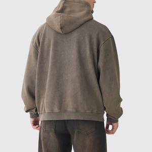 <b>Men's</b> High Quality Heavyweight Cotton Streetwear Fleece Hoodies Custom 400-500 Gsm All Colors Oversized Hoodies - Product Image 5