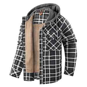 Comfortable Warm <b>Mens</b> <b>Flannel</b> <b>Jacket</b> New Design Windproof Breathable Custom Logo Zipper Front Polyester - Product Image 5
