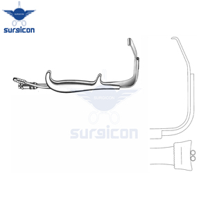 Retractor Tebbetts de 18.5 cm (7¼ Pulgadas) 90 x 24 mm con Iluminación de Fibra Óptica, Incluye Tubo y Adaptador para Cable de Fibra Óptica - Product Image 6