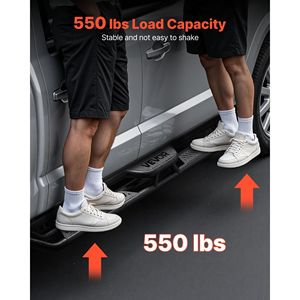 Pedane Laterali Nere da 6 Pollici Compatibili con Ford F150 SuperCrew Cab 2015-2025 (Modelli 2017-2025) - Product Image 5