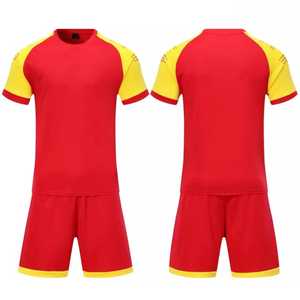 Conjunto de Camiseta de Fútbol para Hombre con Degradado Amarillo y Azul, Cuello en V, Manga Corta, Absorbe la Humedad, Uniforme Sublimado, Ropa Deportiva de Verano para Adultos - Product Image 4