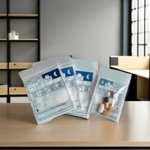 Sac à fermeture éclair médical en LDPE imprimé sur mesure pour la distribution et le stockage de médicaments en pharmacie et en clinique hospitalière - Product Image 1