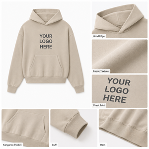 Sudadera con Capucha Estampada de 380g, Personalizable con Logotipo, Unisex, Estilo Casual para Primavera/Otoño, Corte Holgado, 100% Algodón - Product Image 1