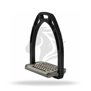 Estribos de seguridad de aluminio antideslizantes anchos de 4.75 pulgadas para equitación inglesa. - Product Image 1