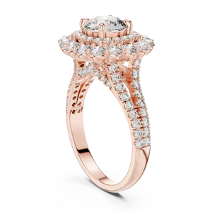 Anillo de Compromiso de Diamantes con Tamaño Personalizable, el Mejor Regalo para Mujeres - Product Image 1