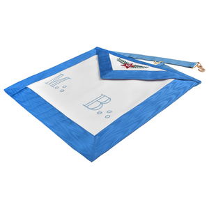 Delantal Masónico de la Logia Azul para Maestro Masón - Bordado a máquina con la cinta azul, se acepta OEM - Product Image 2