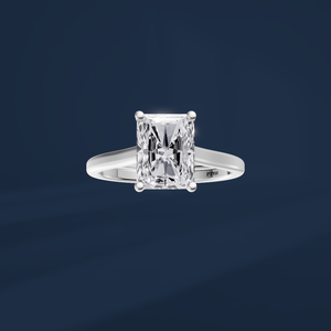 Bague de fiançailles pour femme en platine PT950 avec diamant radiant de 2 carats, diamants de laboratoire certifiés IGI, style classique - Product Image 3