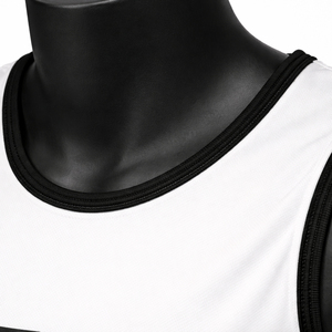 Chaleco de entrenamiento blanco con el número 56 impreso en la espalda para práctica deportiva, diseño transpirable de tela de malla - Product Image 4