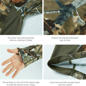 Camisetas de manga larga estampadas con camuflaje de la selva Real Tree para hombre, al por mayor, de alta calidad, con logotipo personalizado, 100% algodón, para deportes y caza. - Product Image 5