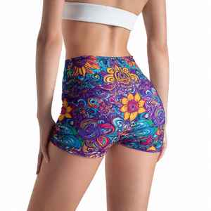 Short de course pour femme à séchage rapide, haute élasticité, compression, durable, multicolore, polyvalent, sublimation - Product Image 2