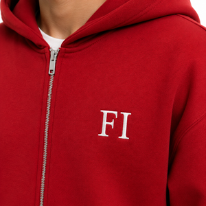 Ensemble de survêtement molletonné zippé pour homme avec logo imprimé, coupe oversize, style streetwear décontracté, vente en gros - Product Image 5