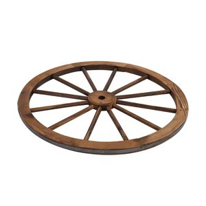 Set di 2 Ruote di Carro in Legno Stile Western da 30 Pollici, Decorazione Murale Art Deco (Marrone) - Product Image 6