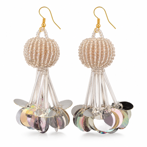 Pendientes Colgantes Hechos a Mano con Borlas de Cuentas para Mujer, Joyería de Moda para Fiesta, Pendientes Colgantes con Lentejuelas, Accesorio de Regalo - Product Image 1