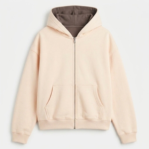 Sudadera con Capucha y Cremallera Completa Personalizada para Hombre, Ropa Casual de Forro Polar Suave con Marca Personalizada y Venta al Por Mayor Internacional - Product Image 1