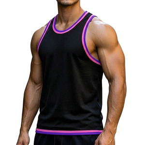 Custom Men's Muscle Tank Top Wholesale Quick Dry Gym <b>Vest</b> Breathable Performance Athletic Singlet Fitness Apparel Bulk Tank Tops - Product Image 6