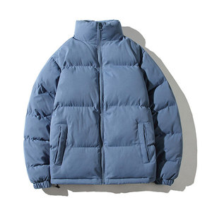 Wholesales Custom Designed Stand <b>Collar</b> Bubble <b>Jacket</b> for Men Long Sleeve Full Zipper Men Bubble <b>Jackets</b> For Winter Season - Product Image 1