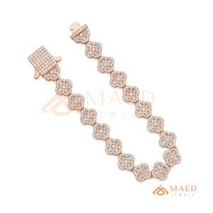 Pulsera de Cadena Fina con Moissanita en Oro Rosa, Estilo Manhattan, Nueva York, para Uso Diario, Fiestas, Bodas, Regalo - Product Image 6