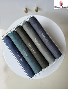 Breathable Plain Neckwear Fabric Cotton Viscose Polyester Lightweight Woven Textile Bulk OEM ODM Private Label Manufacturer Supp - Product Image 5