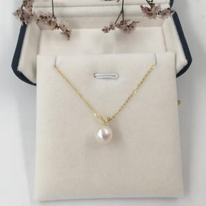 Collier en perles d'eau douce de 9 à 11 mm avec une forte luminosité, pendentif unique en argent 925 en forme de germes de soja, design de feuille d'arbre, pour femmes - Product Image 3