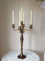 Candélabre en laiton de haute qualité à 5 bras, design moderne, support à bougies pour décoration de mariage, accessoires de table