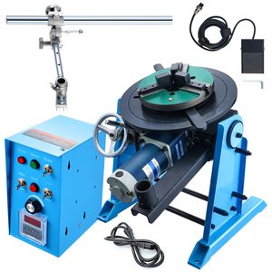Nuevo Posicionador de Soldadura Rotatorio de 50KG con Mesa Giratoria de 0.5-6 RPM, 120W, 12.4 Pulgadas, 3 Mordazas, Torno de 90 Grados, Mandril de Posicionamiento para Soldadura - Product Image 1