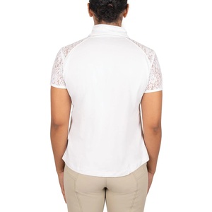 High Quality 4way Stretch Horse Riding Equestrian Shirt Top <b>Base</b> <b>Layer</b> Competition Show Polo Soft Feel Nylon Spandex Technical - Product Image 4