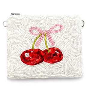 Bolsa bordada con cuentas de semillas, perfecta para guardar joyas, monedero, monedero para monedas Mardi Gras Good Times Roll, de la India - Product Image 1