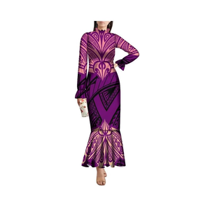 Elegante Vestido de Noche de la Isla de Samoa con Doble Manga, Vestido Tongan Puletasi Personalizado para Mujer - Product Image 1