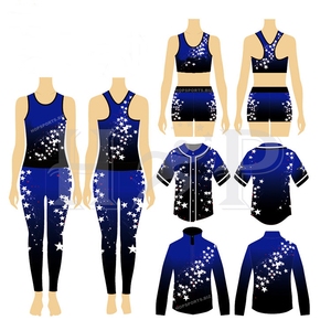 Conjunto de ropa de práctica de porristas estampada personalizada para equipos de baile, ropa de calentamiento de porristas, superventas para niñas - Product Image 6