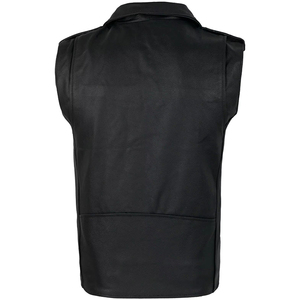 Chaleco de cuero hecho a medida, chaleco de cuero genuino para motociclistas, en venta en línea a un precio razonable. - Product Image 2