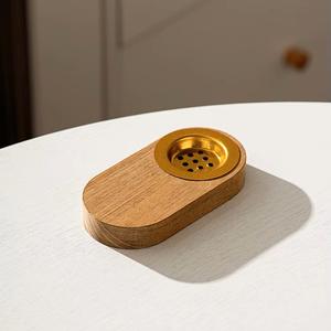 Handcrafted Wooden Round Big Charcoal Burner Traditional <b>Bakhoor</b> and <b>Oud</b> Holder for Home Fragrance and Decorative IncenseBurning - Product Image 3