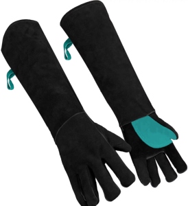 Gants de soudage en cuir de vachette pleine fleur de qualité supérieure, ignifuges, protection contre les étincelles et les brûlures, gants industriels en cuir - Product Image 6